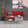 Image de vidaXL Table basse Gris béton 100x49,5x43 cm Bois d'ingénierie326790