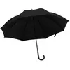 Image de vidaXL Parapluie Coupe-vent Parapluie de Trekking Parapluie de Golf Marche Portable Jardin Extérieur Résistant à l’Eau Noir 130 cm