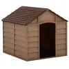 Image de vidaXL Niche pour chiens Marron 71x71,5x68 cm PP