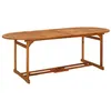 Image de Table à dîner de jardin 220x90x75 cm Bois d acacia massif