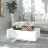 Image de Table basse Blanc 85x55x31 cm Bois d ingénierie