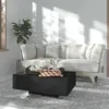 Image de Table basse Noir 85x55x31 cm Bois d ingénierie