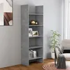 Image de Bibliothèque Gris béton 60x35x180 cm Bois d'ingénierie