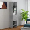 Image de Bibliothèque Gris béton 40x35x180 cm Bois d'ingénierie