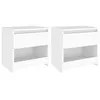 Image de Tables de chevet 2 pcs Blanc 40x30x39 cm Aggloméré