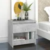 Image de Tables de chevet 2 pcs Gris béton 40x30x39 cm Aggloméré