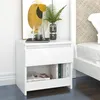 Image de Tables de chevet 2 pcs Blanc brillant 40x30x39 cm Aggloméré