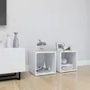Image de Meubles TV 2 pcs Blanc 37x35x37 cm Bois d'ingénierie