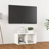 Image de vidaXL Meuble TV, Armoire de Télévision, Meuble Télé de Salon, Armoire de Rangement Salle de Séjour Intérieur, Moderne, Blanc Bois d’Ingénierie
