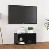 Image de vidaXL Tv-meubel 72x35x36,5 cm bewerkt hout hoogglans grijs805533