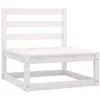 Image de vidaXL Tuinmiddenbank massief grenenhout wit805666