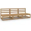 Image de Canapés centraux de jardin 3 pcs marron miel bois de pin massif