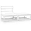 Image de vidaXL 2-delige Loungeset massief grenenhout wit805696
