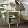 Image de Table de chevet avec pieds en bois Chêne sonoma 40x30x50 cm