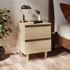 Image de Table de chevet avec pieds en pin Chêne sonoma 40x35x50 cm