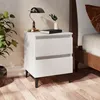 Image de Tables de chevet 2 pcs blanc 40x35x50 cm bois d ingénierie