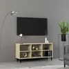 Image de Meuble TV avec pieds en métal Chêne sonoma 103,5x30x50 cm
