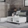 Image de vidaXL Table basse Blanc 90x60x35 cm Aggloméré
