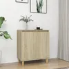 Image de Buffet avec pieds en bois Chêne sonoma Bois d ingénierie