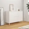 Image de Buffet blanc 101x35x70 cm bois d ingénierie