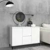 Image de Buffet blanc 104x35x70 cm bois d ingénierie