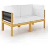 Image de vidaXL Tuinbank 2-zits met kussens massief acaciahout3068853