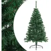 Image de Sapin de Noël artificiel moitié avec support vert 120 cm PVC