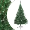 Image de vidaXL - Arbre de Noël artificiel - avec - support - demi - 240 - cm - PVC - vert