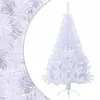 Image de vidaXL Kunstkerstboom met standaard half 150 cm PVC wit328418