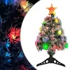 Image de vidaXL Arbre de Noël Artificiel Pré-éclairé, Sapin de Noël avec LED, Décoration de Vacances, Ornement de Fête Intérieur Extérieur, Blanc/Bleu Fibre Optique