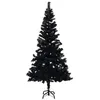 Image de vidaXL Sapin de Noël artificiel avec support Noir 240 cm PVC