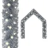 Image de vidaXL Guirlande de Noël avec Lumières LED Guirlande Artificielle Décoration de Guirlande Ornement Jardin Arrière-cour Extérieur 10 m Argenté