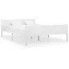 Image de Cadre de lit sans matelas bois massif de pin blanc 140x200 cm