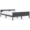 Image de Cadre de lit sans matelas bois massif de pin gris 140x200 cm