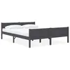 Image de Cadre de lit sans matelas bois massif de pin gris 160x200 cm
