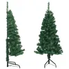 Image de vidaXL Sapin de Noël Artificiel d'Angle Arbre de Noël Décoration de Noël Jardin Patio Arrière-cour Extérieur Salon Intérieur Vert 120 cm PVC 329162