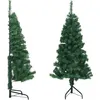 Image de vidaXL-Arbre de Noël artificiel-cornière-150-cm-PVC-vert