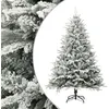Image de Sapin de Noël artificiel à flocons de neige Vert 210 cm PVC PE