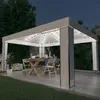 Image de Tonnelle avec guirlande lumineuse à LED 3x4 m Blanc