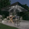 Image de vidaXL Chapiteau de Jardin avec Guirlande Lumineuse à LED Belvédère de Jardin Pavillon d'Extérieur Tente de Réception 3070306
