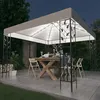Image de vidaXL Prieel met LED-lichtslinger 3x3 m wit3070311
