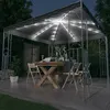 Image de vidaXL Prieel met LED-lichtslinger 300x300 cm antracietkleurig3070339