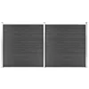 Image de vidaXL Schuttingpanelenset 353x186 cm HKC zwart3070429