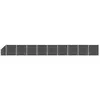 Image de vidaXL Schuttingpanelenset 1657x(105-186) cm HKC zwart 3070445