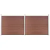 Image de vidaXL Schuttingpanelenset 353x146 cm HKC bruin 3070451