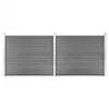 Image de vidaXL Schuttingpanelenset 353x146 cm HKC grijs 3070455