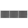 Image de vidaXL Schuttingpanelenset 526x146 cm HKC zwart 3070460