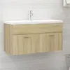 Image de Armoire d évier et lavabo intégré Chêne sonoma Bois ingénierie