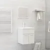 Image de Ensemble de meubles de salle de bain Blanc brillant Aggloméré