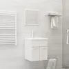 Image de Ensemble de meubles de salle de bain Blanc brillant Aggloméré